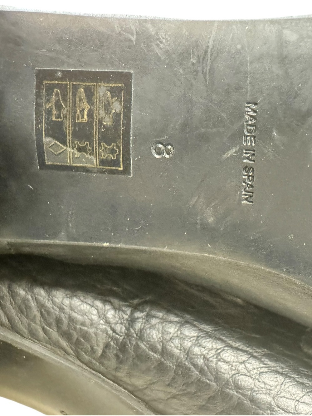 Aquatalia Carlina pump Black Leather Block Heel Loafers Sz 8 shelf pull - Picture 11 of 14